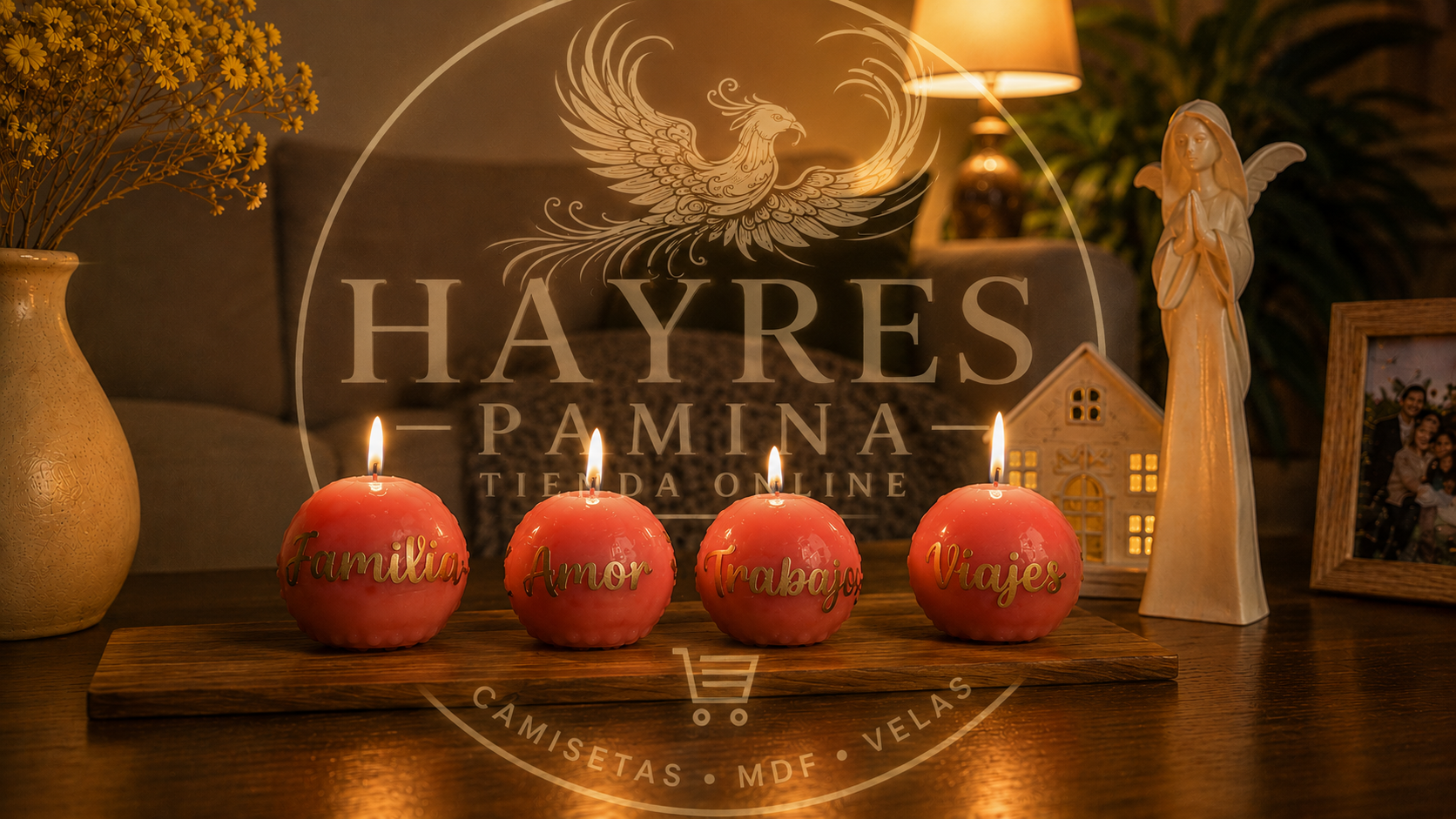 Velas redondas de buenos deseos